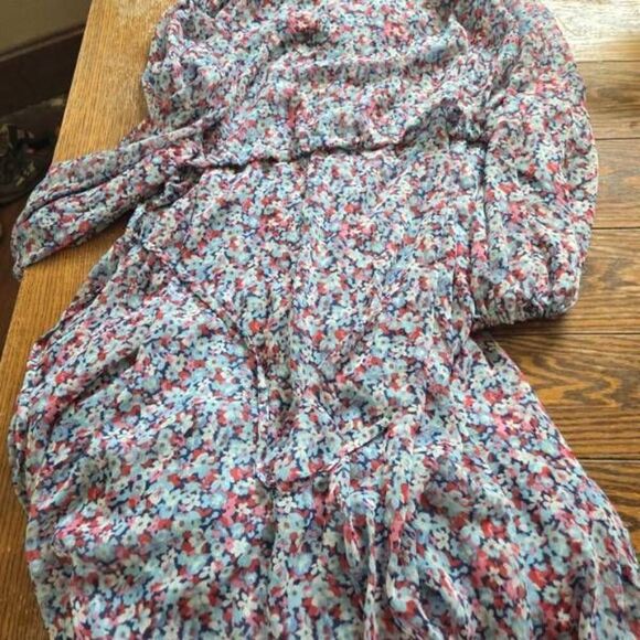 Rotate-Birger Christensen Carly off the shoulder Georgette maxi dress sz 8 - Picture 6 of 6